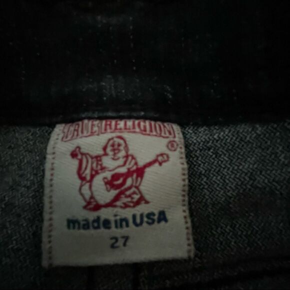 True Religion ~ Black Denim Jeans ~ size 27 - Picture 8 of 12